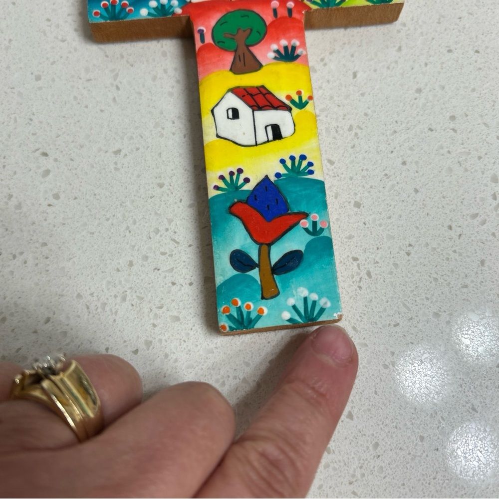 Hand Painted Wood Cross Sedona Arizona - Picture 7 of 7